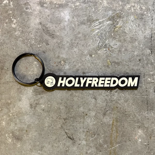 Portachiavi Holyfreedom Keychain in finitura custom, pratico per chiavi moto e uso quotidiano