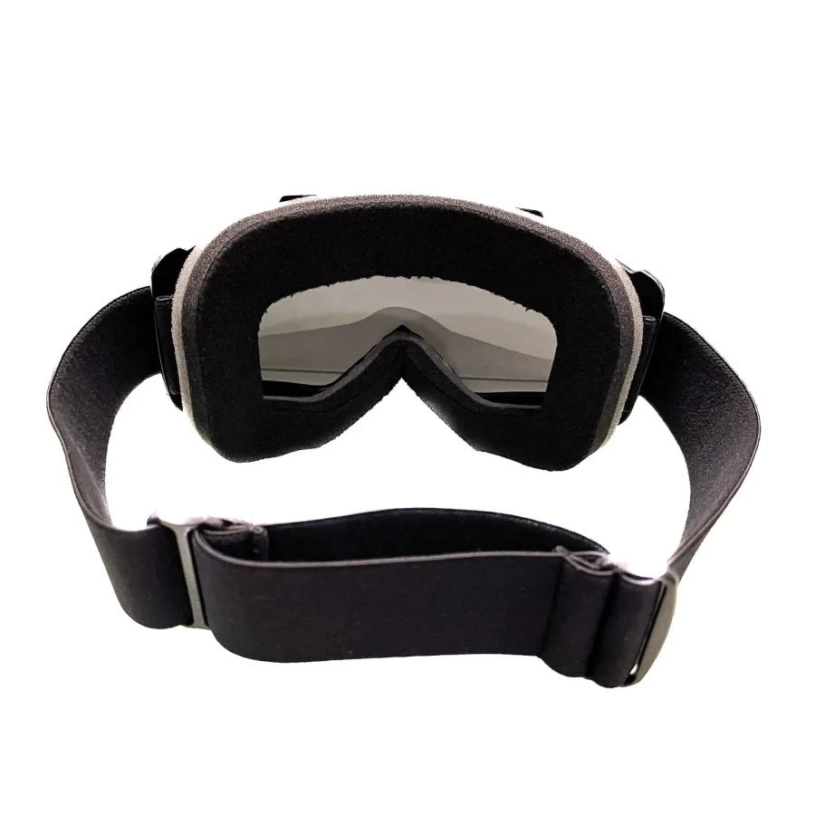 Vista frontale degli occhiali moto vintage Holyfreedom Fat Rat, fit universale per casco jet.