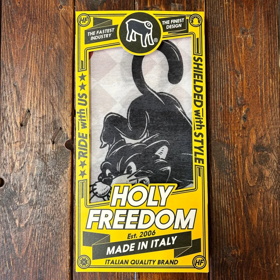 Dettaglio del tubolare moto invernale Felix Tube con finiture curate e look Holyfreedom.
