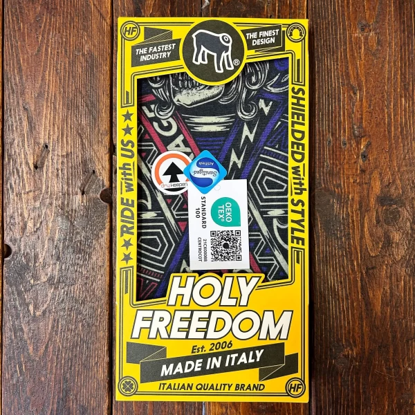Dettaglio grafica Kappa su tubolare moto custom Holyfreedom in Drykeeper®