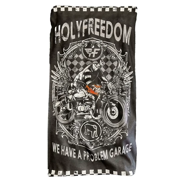 Vista frontale del tubolare moto Ace, leggero e tecnico, da usare come scaldacollo o bandana.