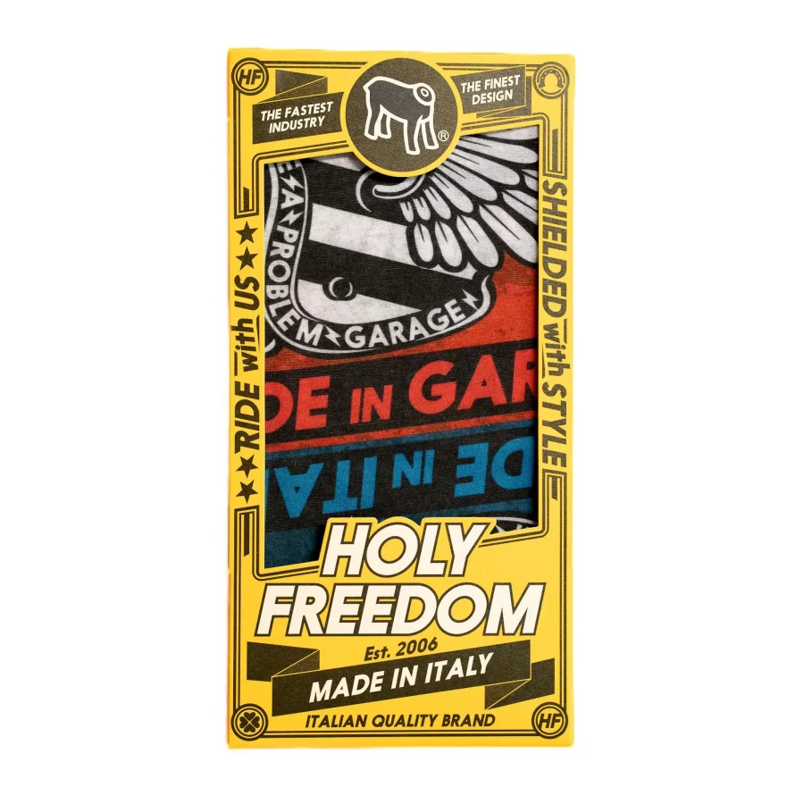 Holyfreedom Poker Skull multifunctional tube scarf in PrimaLoft®, front view.