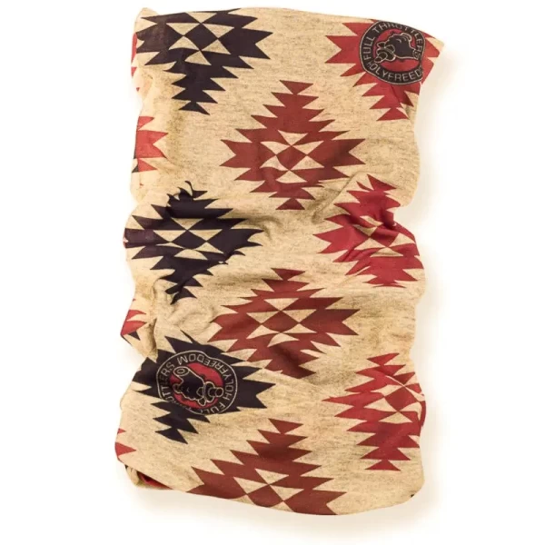 Front view of the Holyfreedom Cheyenne PrimaLoft tube scarf for motorcycle riders.