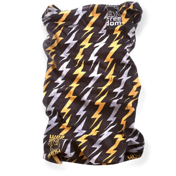Front view of the Saetta motorcycle tube scarf by Holyfreedom in Drykeeper® Sanitized®.