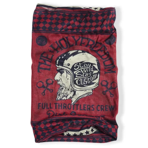 Tubolare moto Darius PrimaLoft Holyfreedom indossato come scaldacollo tecnico e caldo