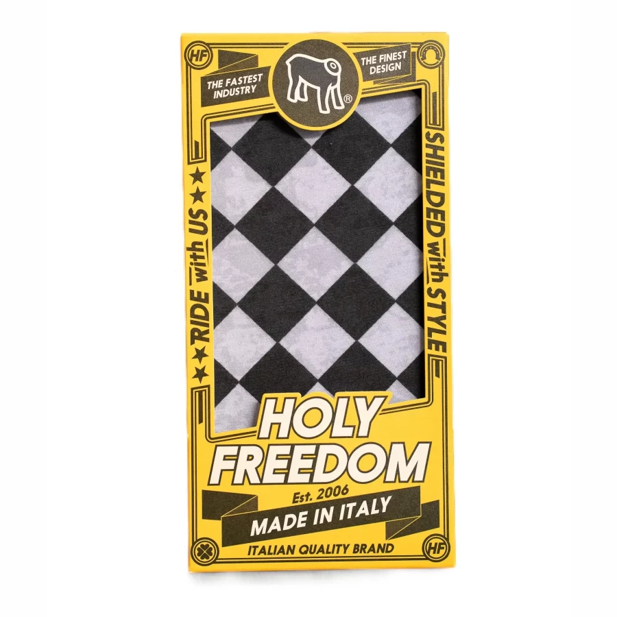 Graphic detail of the Bullit Polar tube scarf with a soft Polar finish for cold rides.
