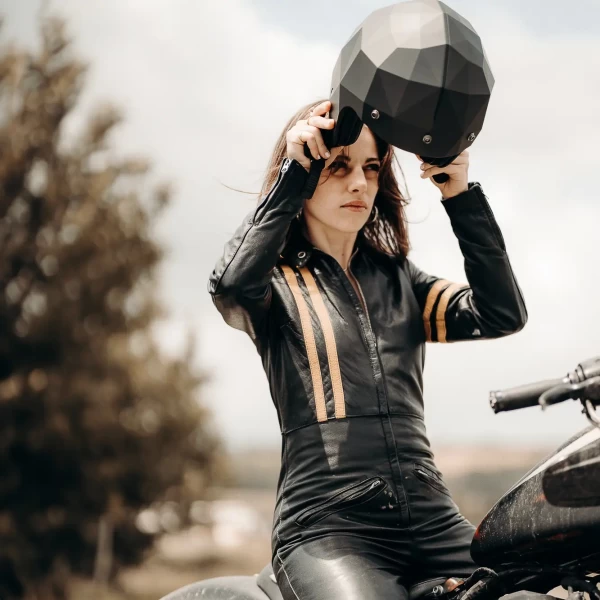 Holyfreedom Stealth matt jet motorcycle helmet with faceted design and geodetic HF® shell.