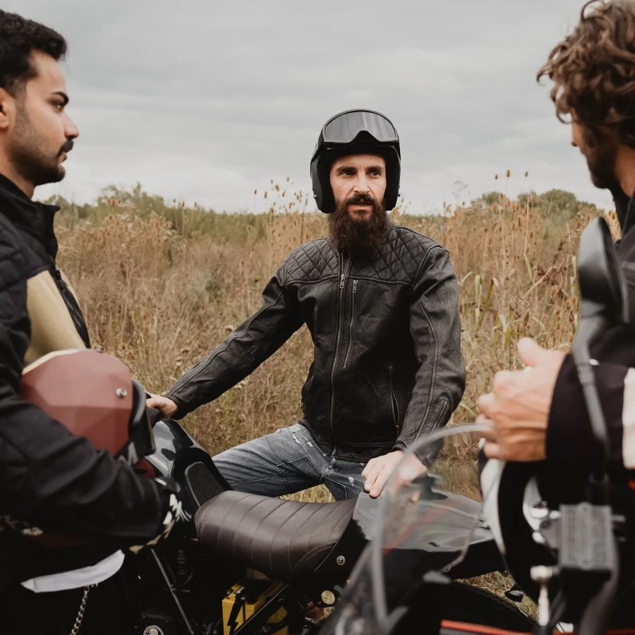 Tailored riding fit with urban style, ideal for riders who want a real leather motorcycle jacket.
