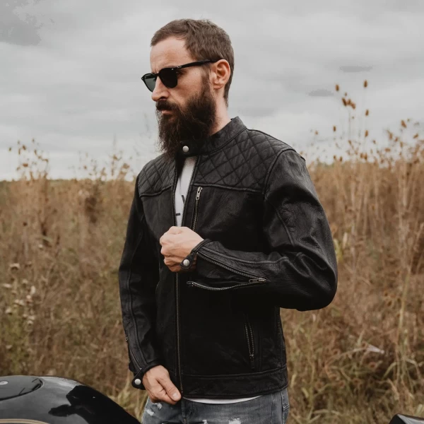 Tailored riding fit with urban style, ideal for riders who want a real leather motorcycle jacket.