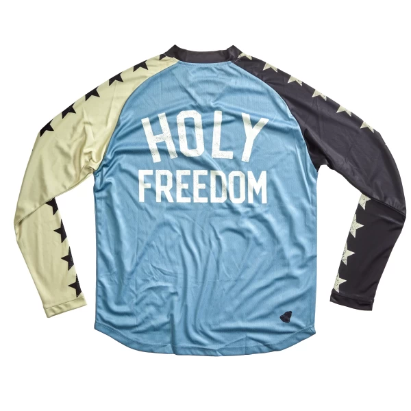 Front view of the Tigertee off-road jersey with a technical fit and protector-ready shape.