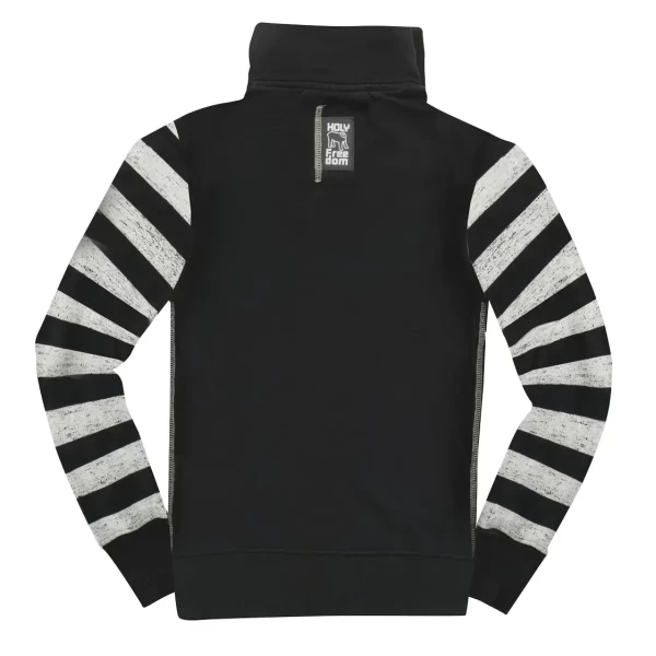 Vista frontale della felpa Papillon 2021 Holyfreedom full zip con cappuccio e fit comodo.