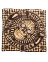 Cicano motorcycle tube scarf front view with vintage artwork and lightweight fit.